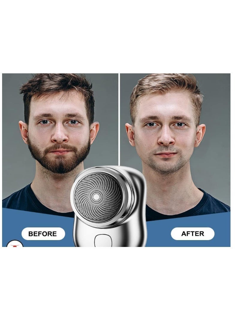 ماكينة حلاقة كهربائية صغيرة محمولة للسيدات والرجال – ماكينة إزالة شعر بحجم الجيب قابلة لإعادة الشحن عبر USB – لون أسود - Image 3